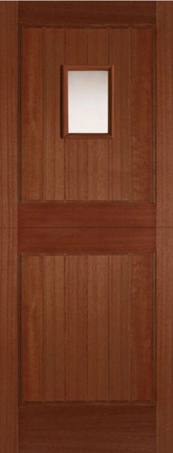 PM Mendes Stable 1 Light Hardwood Unglazed External Door