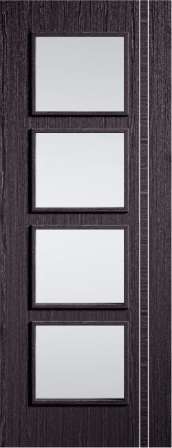 LPD Ash Grey Zanzibar Glazed 4L Clear Internal Door
