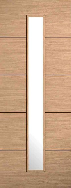 LPD Lille 1L Pre-Finished Oak Clear Glass Internal Glazed Door