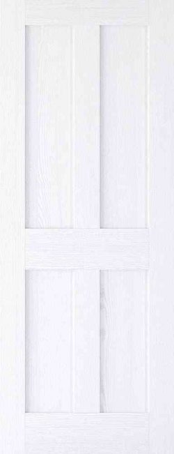 LPD White London 4P Primed Grain Internal Door