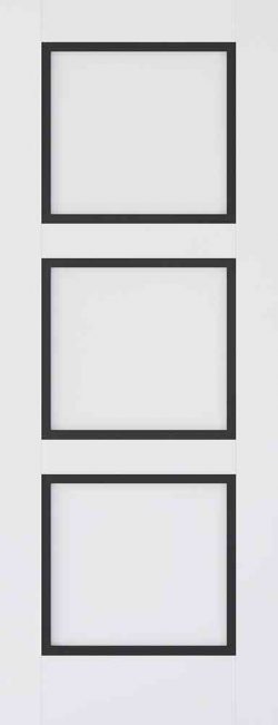 LPD Luxemburg 3P Pre-finished Black and White Internal FD30 Fire Door