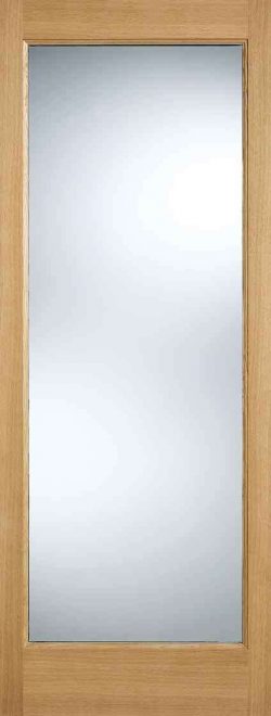 LPD Pattern 10 1L Unfinished Oak Clear Double Glazed Unit External Door