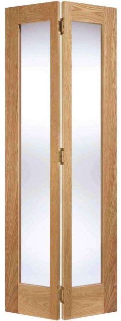 LPD Pattern 10 Bi-Fold Unfinished Oak Clear Glass Internal Bi-Fold