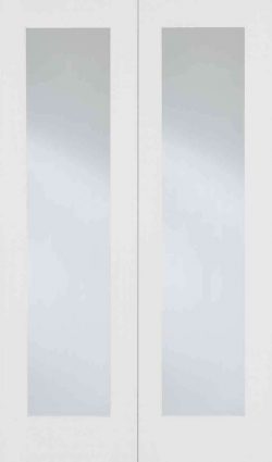 LPD Pattern 20 White Primed Clear Glass Internal French Door
