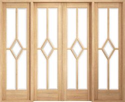 LPD Reims W8 Pre-finished Oak Clear Internal Room Divider