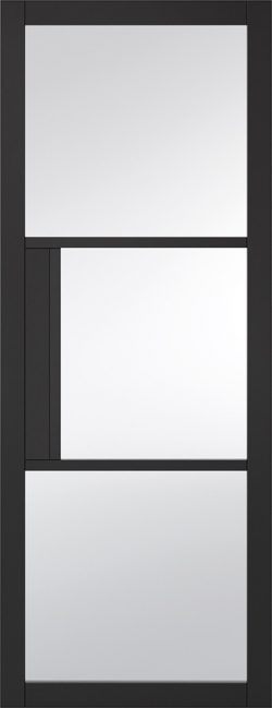 LPD Tribeca 3L Clear Primed Plus Black Clear Internal Glazed Door