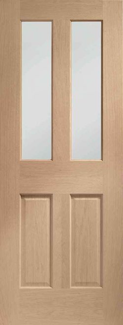 XL Joinery Malton Internal Oak Fire Door with Clear Glass