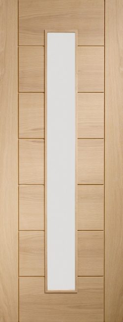 XL Joinery Palermo Original 1 Light Internal Oak Fire Door with Clear Glass