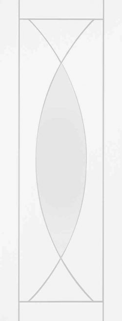 XL Joinery Pesaro White Primed Internal Glazed Door with Clear Glass