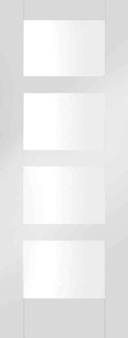 XL Joinery Shaker 4 Light White Primed Clear Glass Internal Glazed Door
