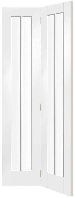 XL Joinery Worcester White Primed Bi-Fold Internal Glazed Door with Clear Glass